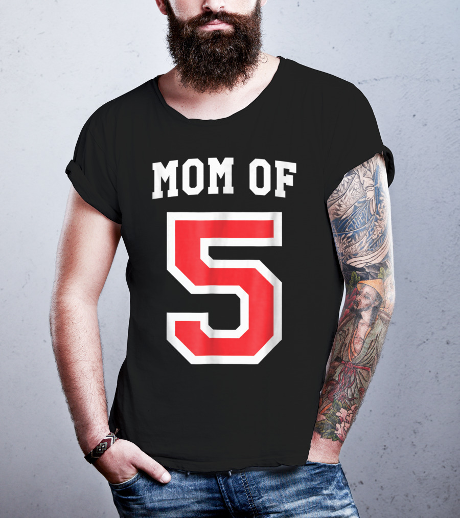 Mom Of 5 Baseball Jersey T-Shirt