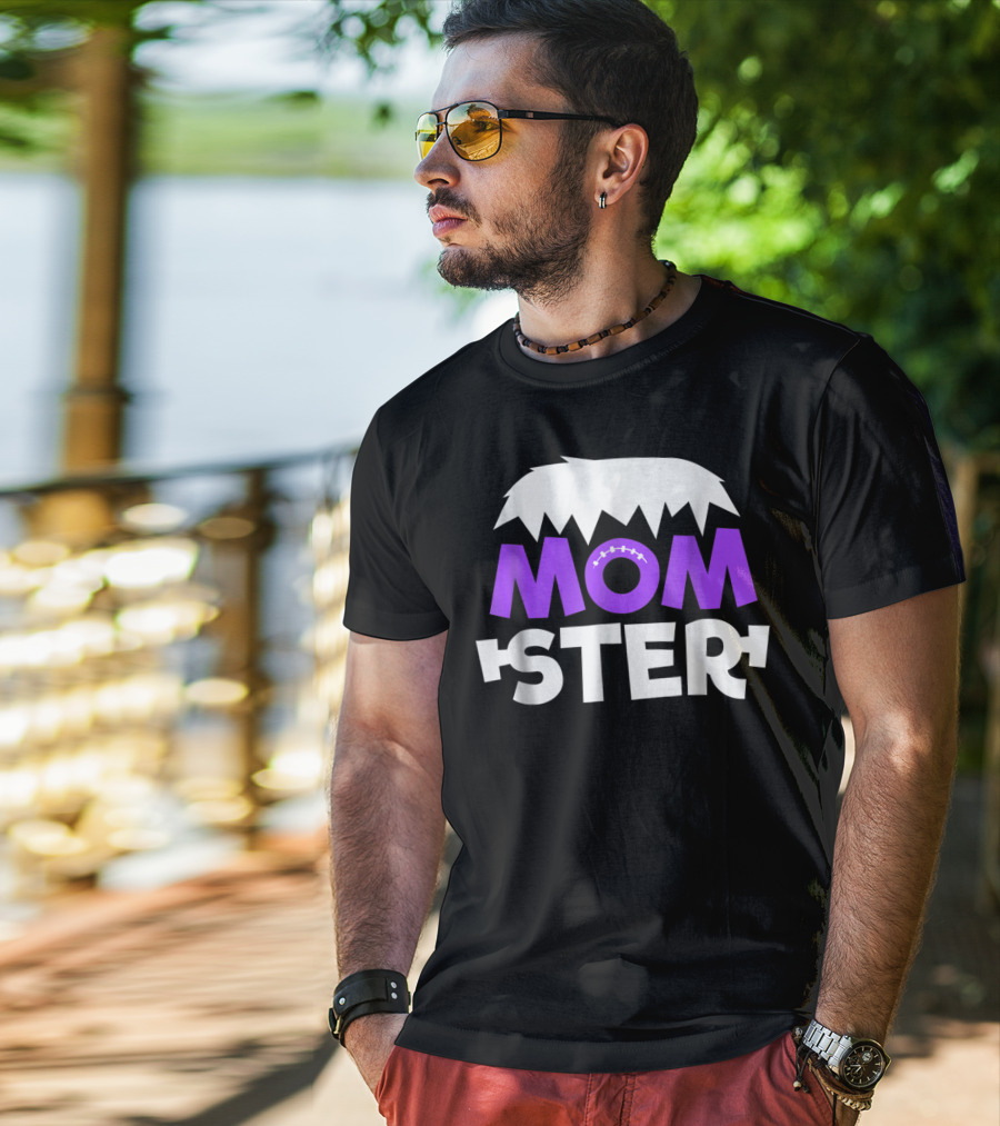 Momster Momster Funny Mom Frankenstein Hair And Stitches T-Shirt