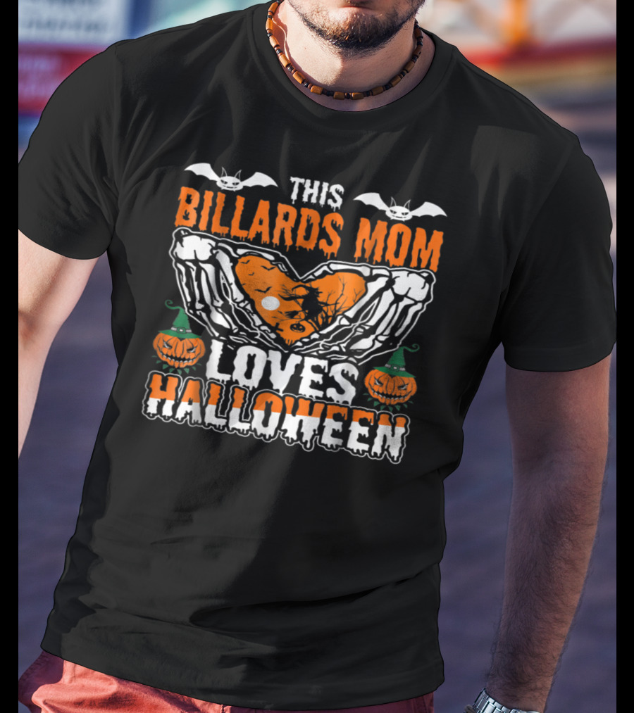 This Billards Mom Loves Halloween T-Shirt