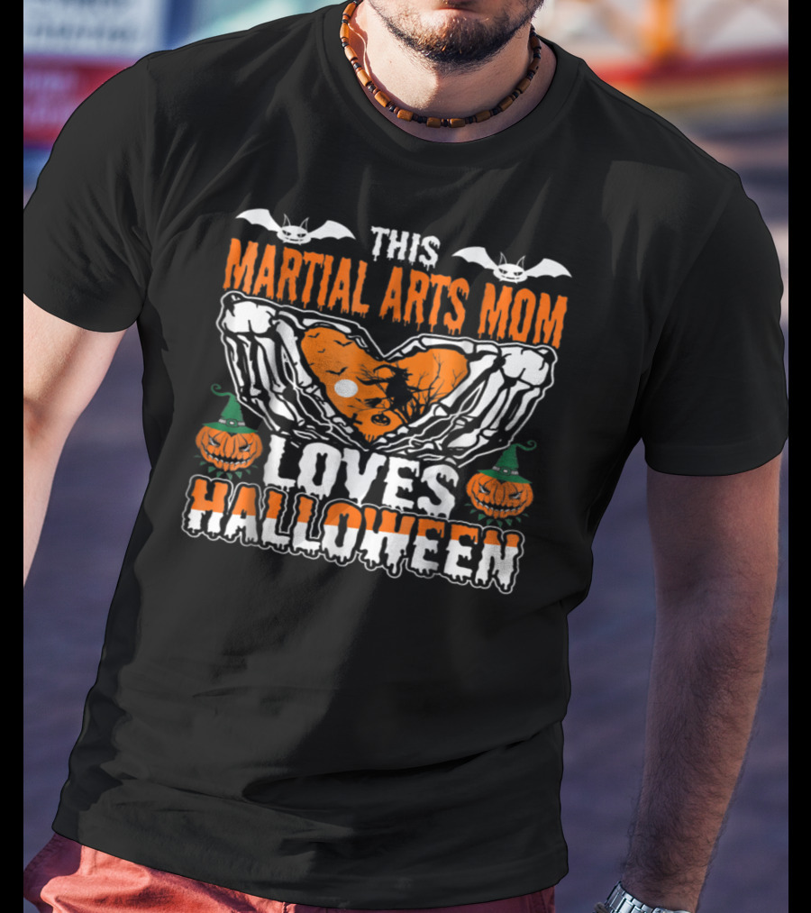 This Martial Arts Mom Loves Halloween T-Shirt