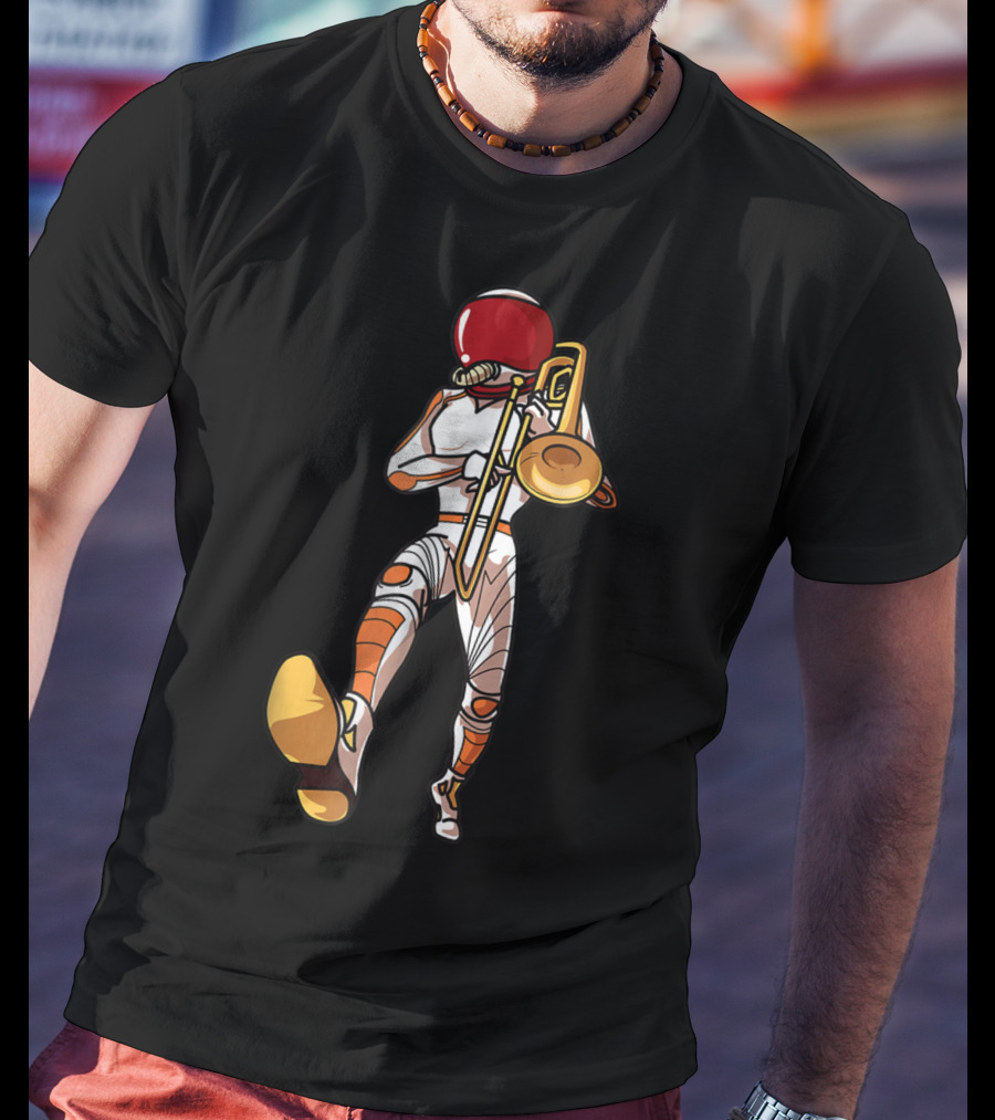 Trombone Mom Space Marching Band High School Mother T-Shirt