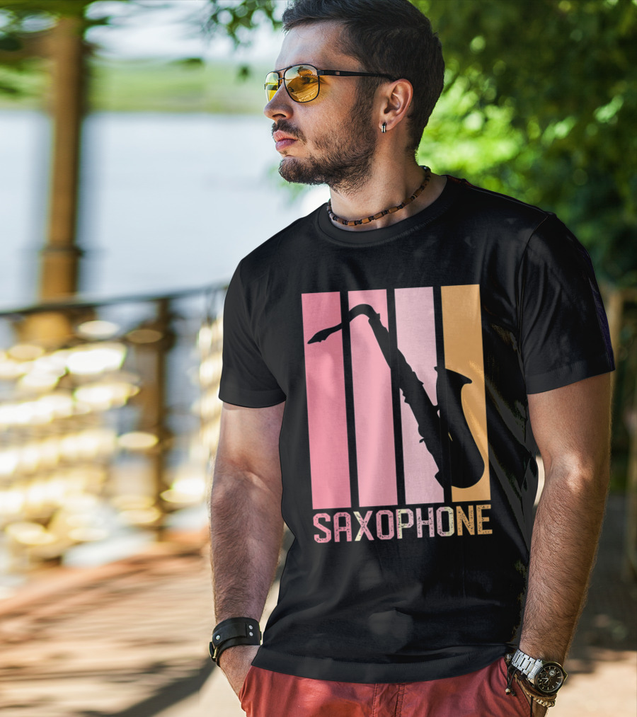 Saxophone Band Mom Marching Band School Music T-Shirt