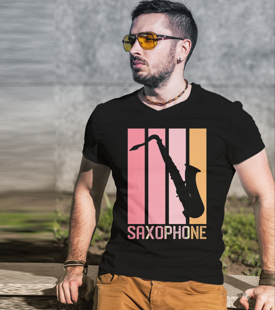 Saxophone Band Mom Marching Band School Music T-Shirt