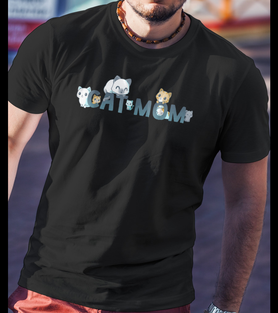 CAT MOM Lovely Cute Cartoon Kittens T-Shirt