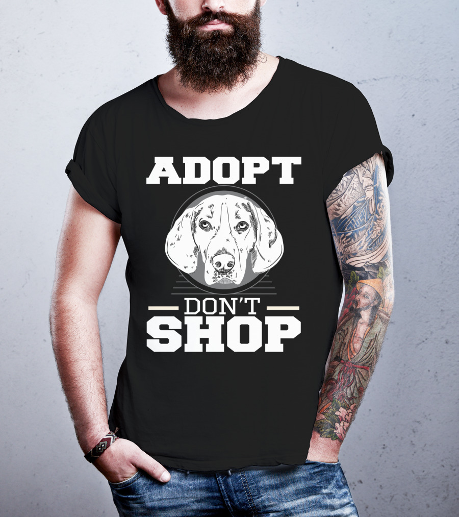 ADOPT DON'T SHOP Dog Rescue T-Shirt