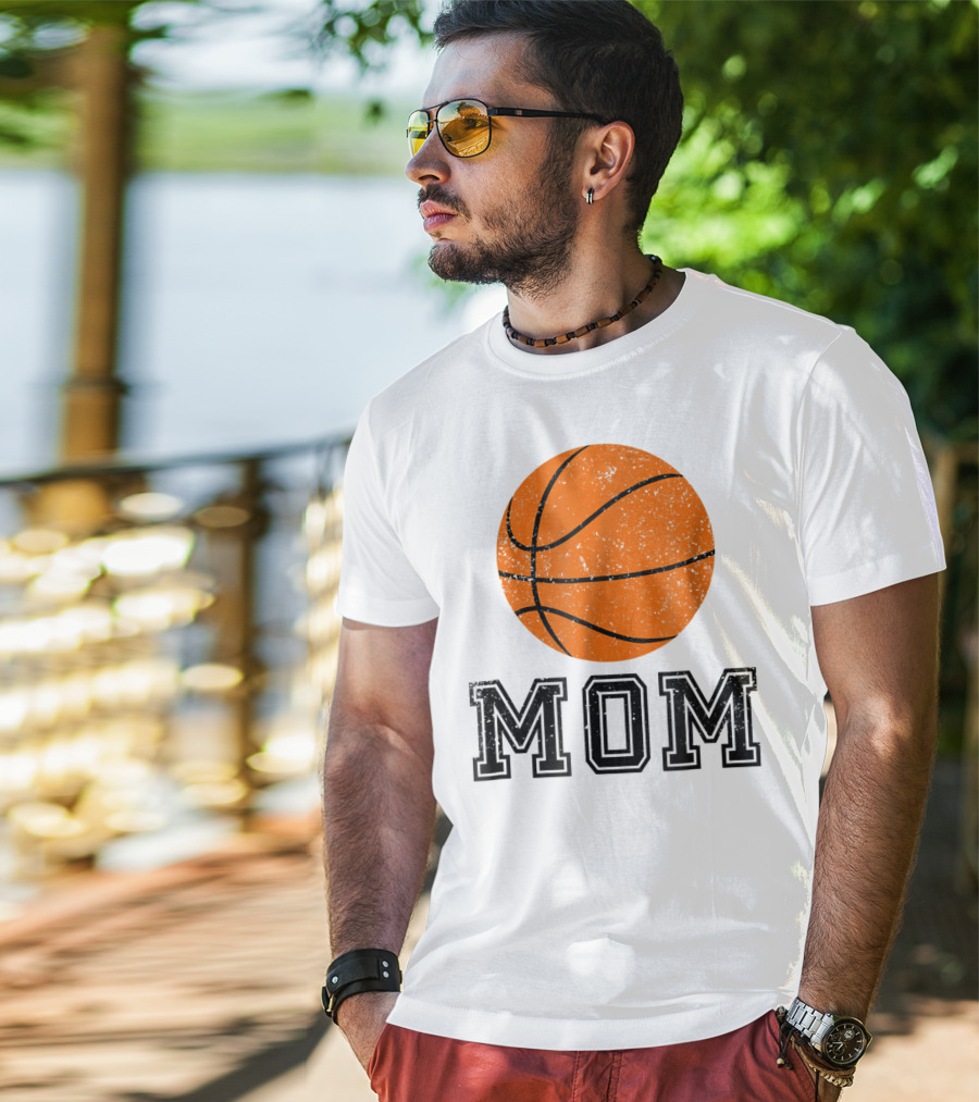 Basketball Mom Minimalist Ball MOM Mas88 T-Shirt