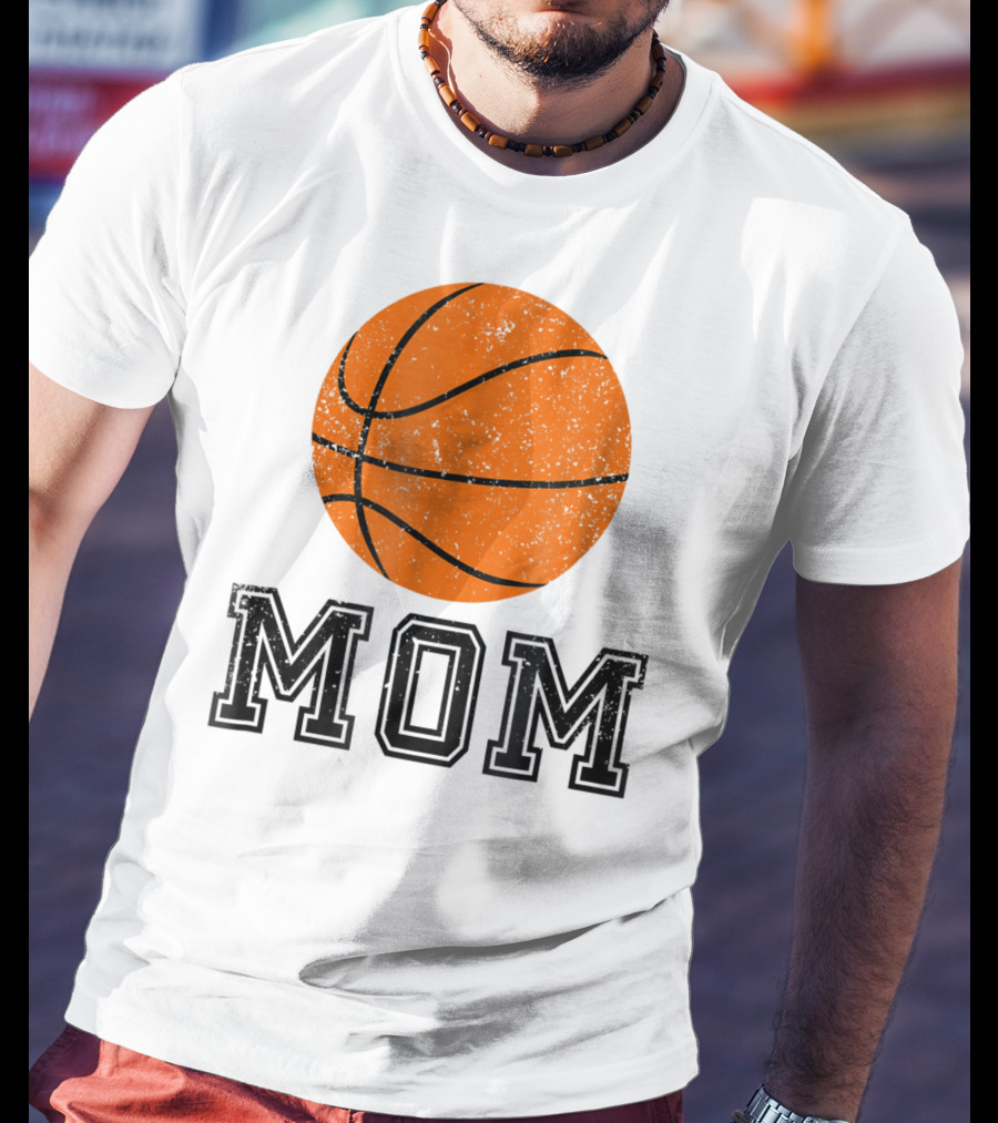 Basketball Mom Minimalist Ball MOM Mas88 T-Shirt