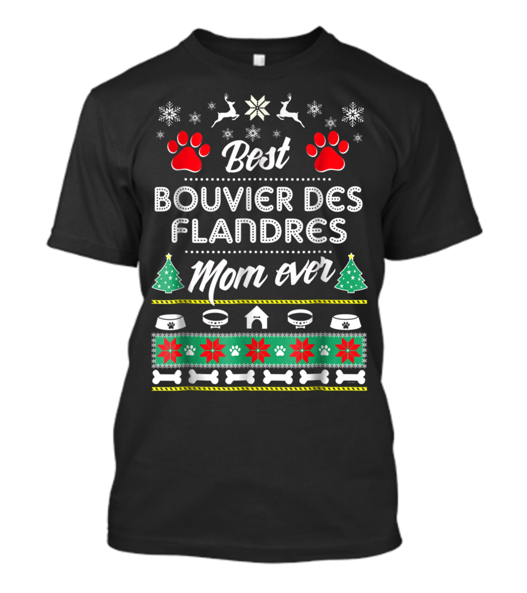 Best Bouvier Des Flandres Mom Ever Christmas T-Shirt