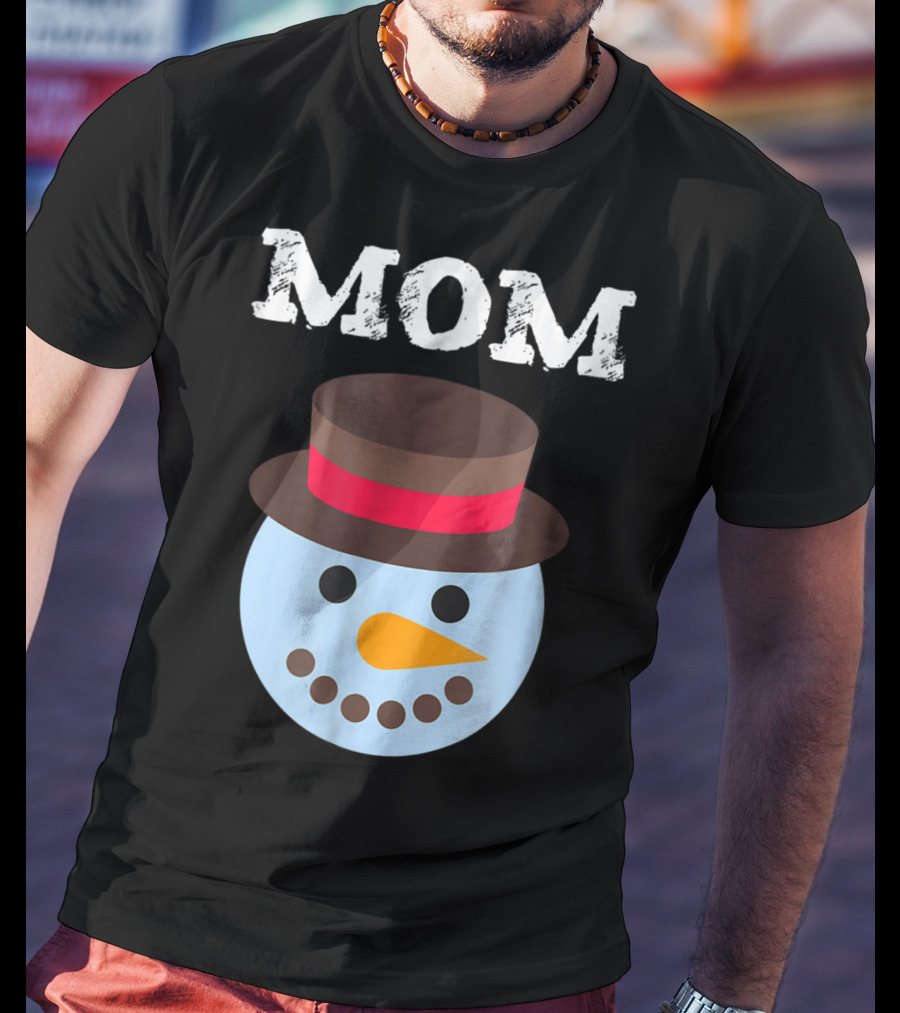 Mom Snowman Fun Family Christmas Matching PJ 30 T-Shirt