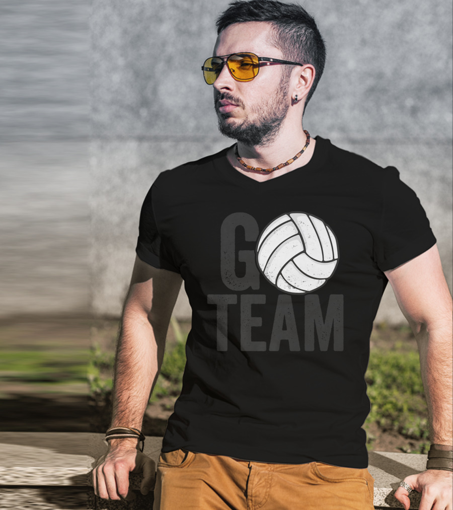 Go Team Volleyball Player Team Coach Family16 Volleyball T-Shirt