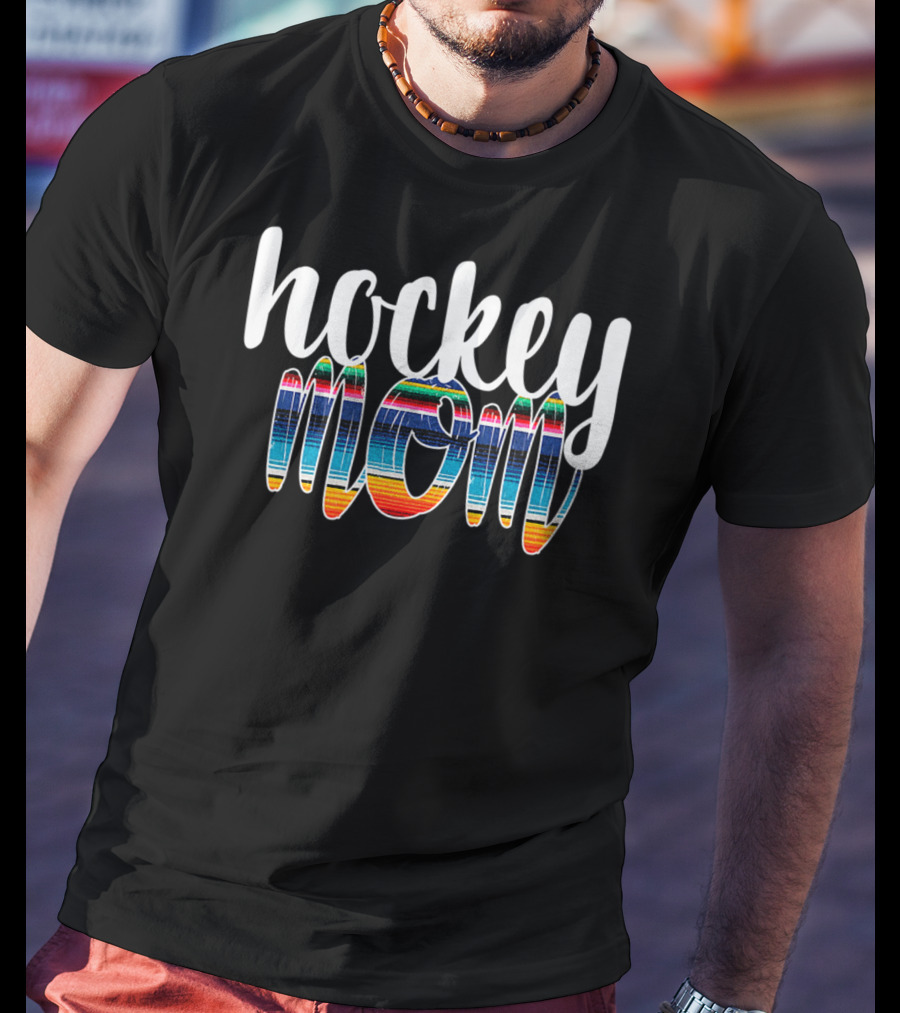 Hockey Mom Boho Serape Stripes T-Shirt