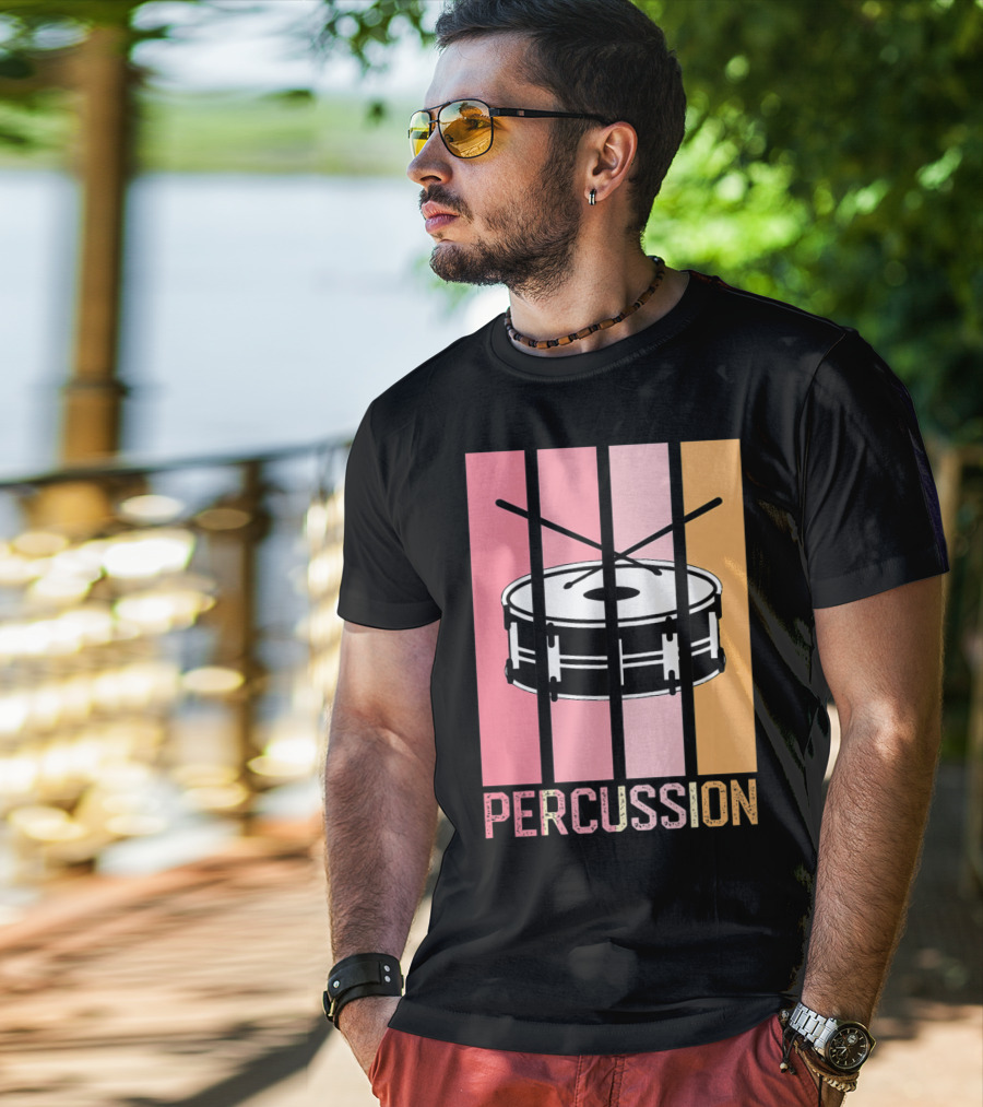 Percussion Drum Band Mom Marching Band School T-Shirt