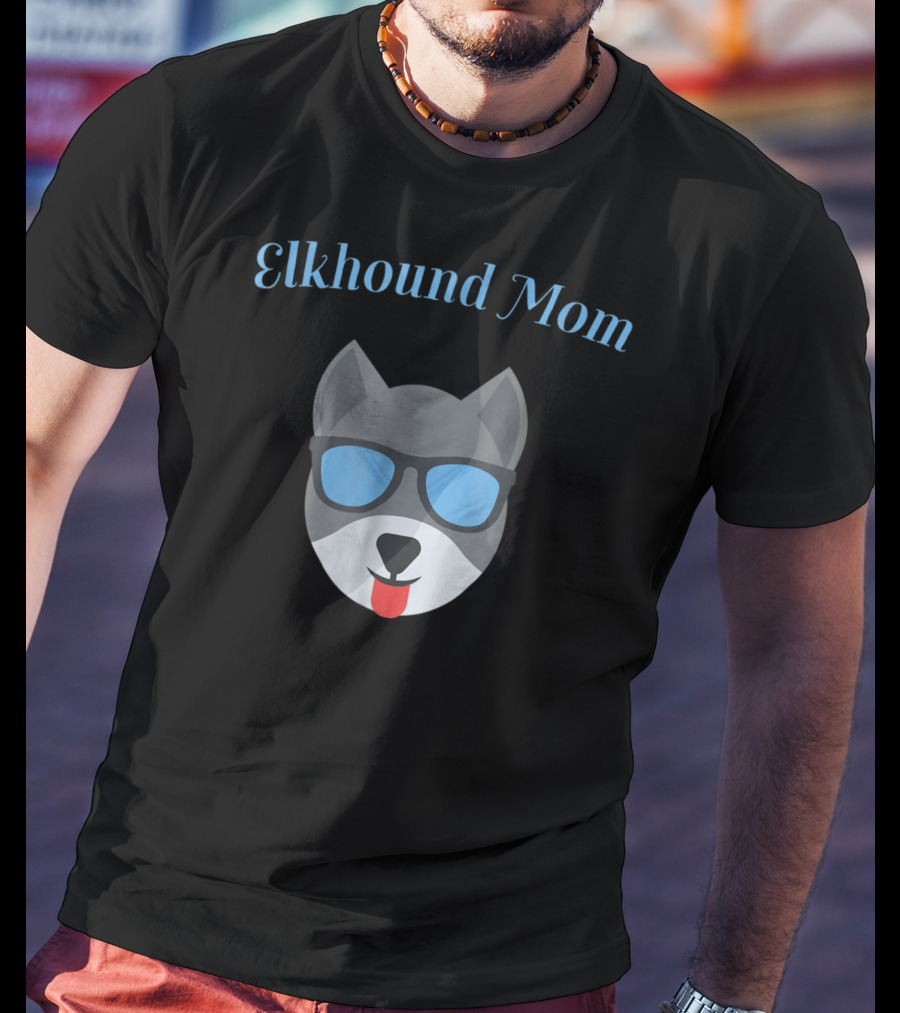 Elkhound Mom Cool Sunglasses Pup T-Shirt