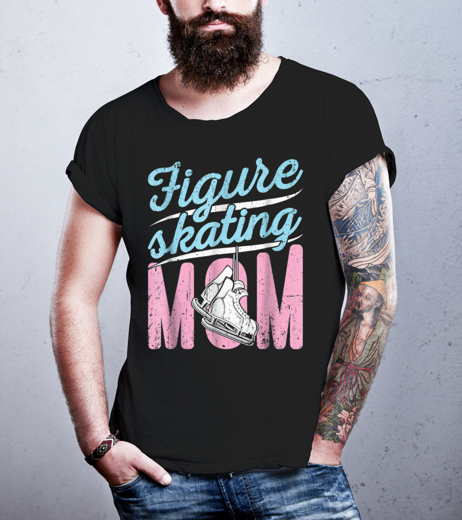 Figure Skating Mom With Ice Skates T-Shirt