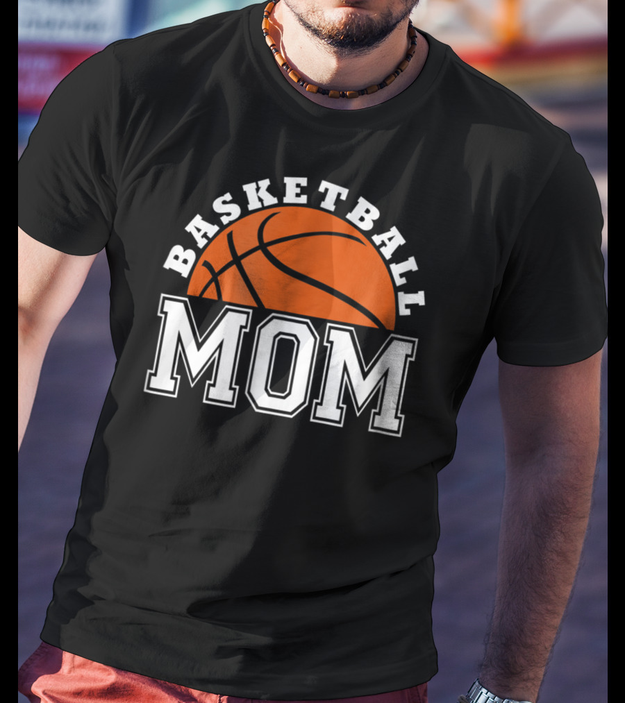 Basketball Mom Women83 Orange Ball Sports T-Shirt