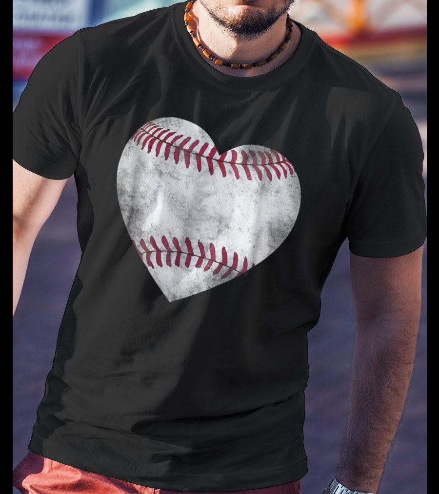 Baseball Heart Baseball And Family81 Vintage Stitching T-Shirt