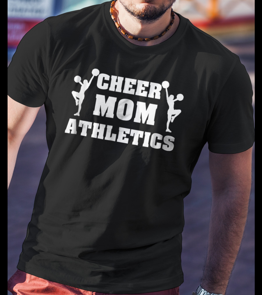 Cheer Mom Athletics Pom Poms Enthusiast T-Shirt