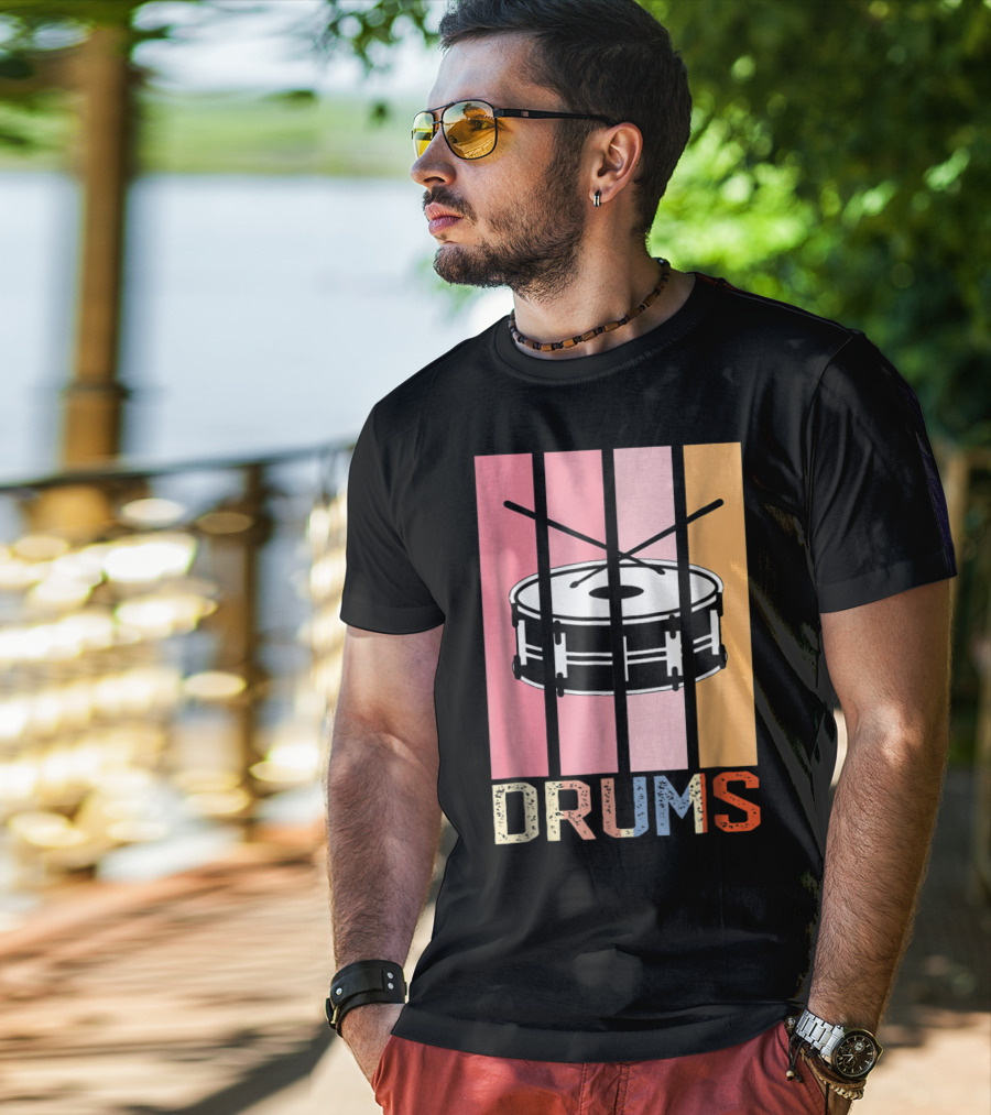 Drum Mom Marching Band High School Drums Drums95 T-Shirt