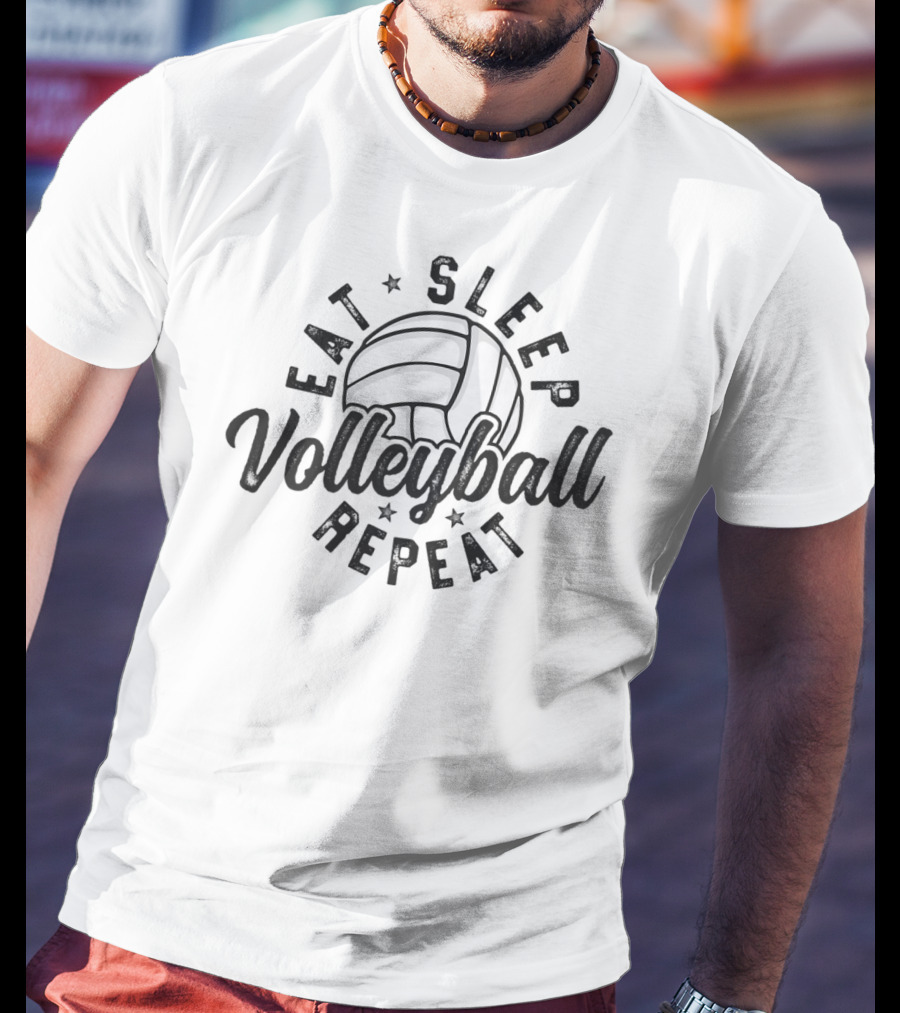 Eat Sleep Volleyball Repeat Team Player Mom Dad99 T-Shirt