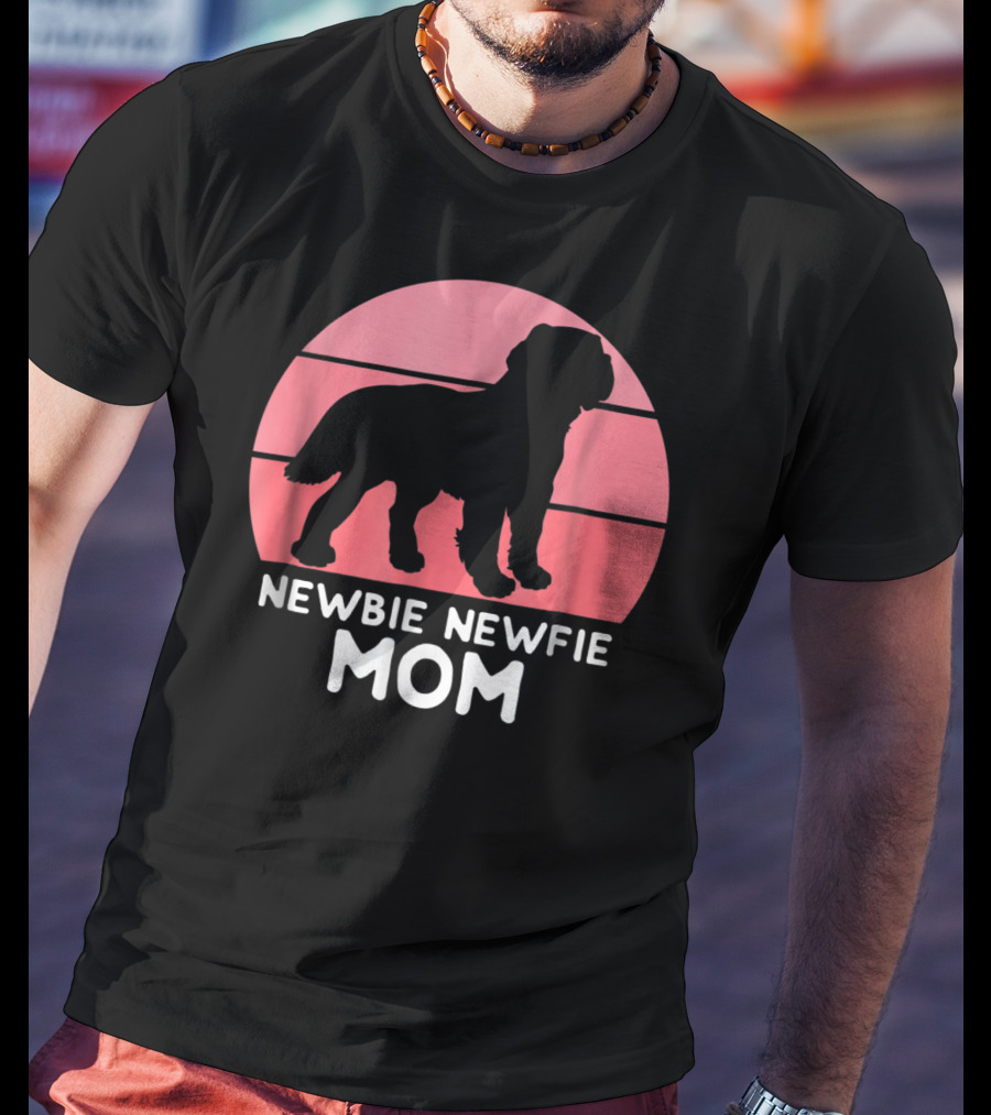 Funny Newbie Newfie Mom 74 Dog T-Shirt
