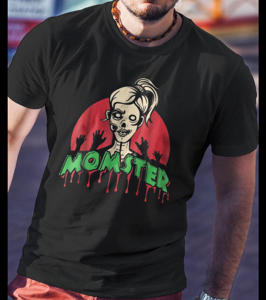 Momster Zombie Funny Parents Halloween Costume T-Shirt