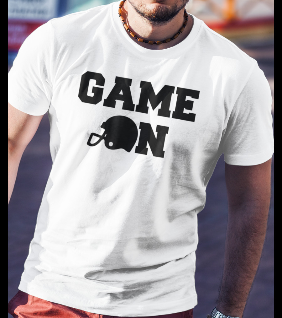 Game On Football Helmet Cute Football T-Shirt