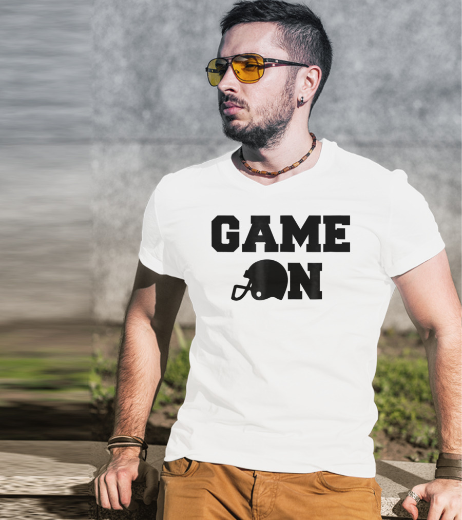 Game On Football Helmet Cute Football T-Shirt
