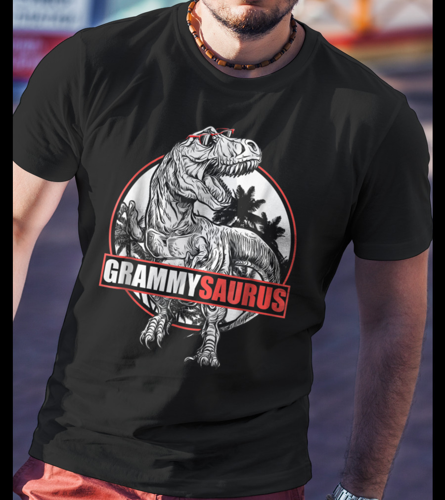 GrammySaurus Dinosaur Grammy Saurus Jurassic T-Rex Glasses T-Shirt