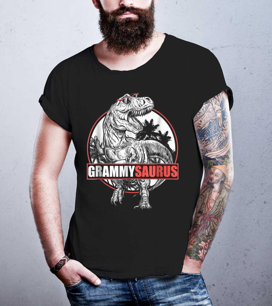 GrammySaurus Dinosaur Grammy Saurus Jurassic T-Rex Glasses T-Shirt
