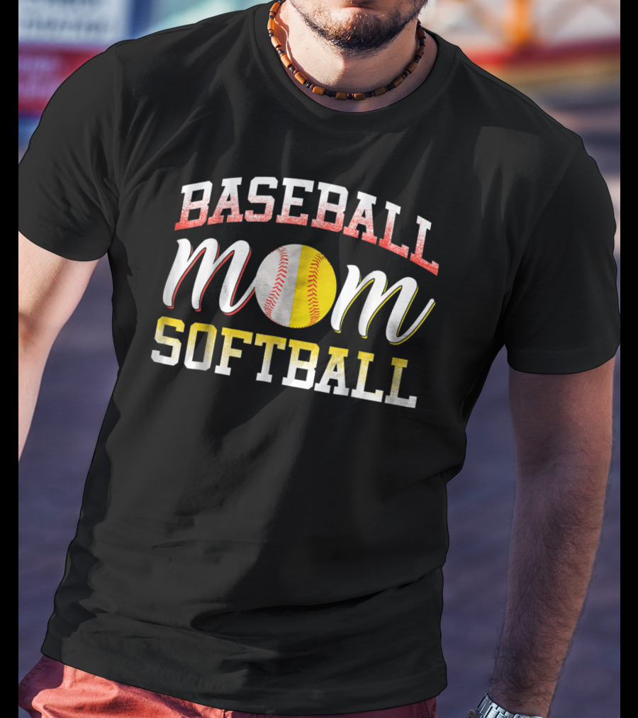 Baseball Mom Softball Mom Love Baseball Softball T-Shirt