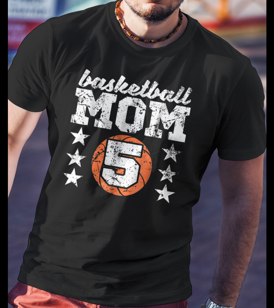 Basketball Mom 5 Stars T-Shirt