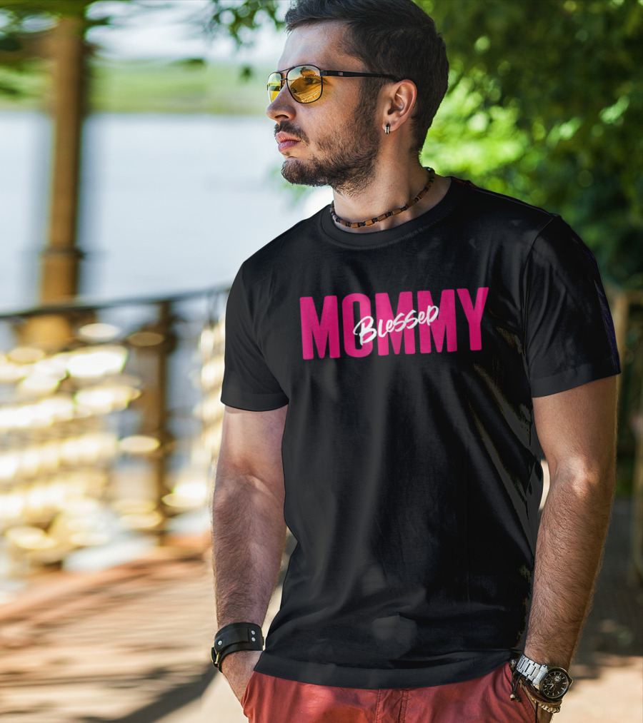 Blessed Mommy Womens Mommy Blessed Bless You T-Shirt