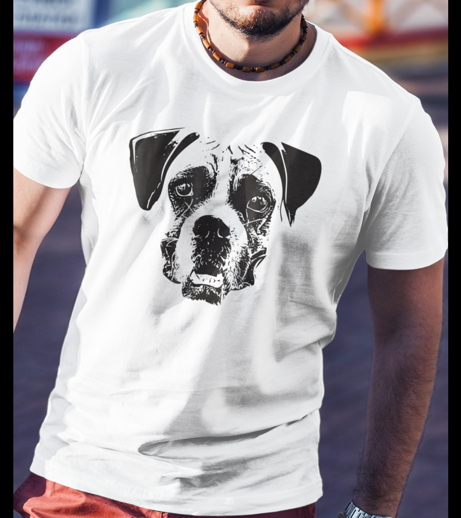 Boxer Dog Face Dog Mom Or Dad Boxer Dog Face T-Shirt