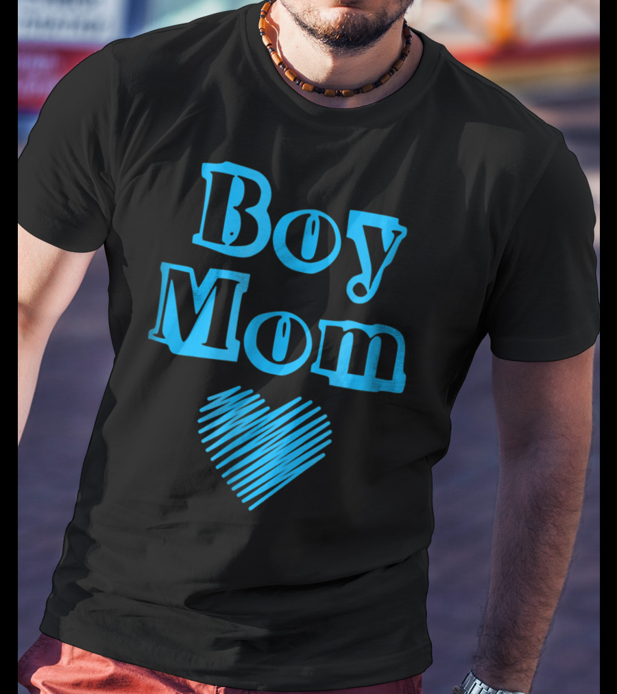 Boy Mom Heart Perfect New Mom Of Boys T-Shirt