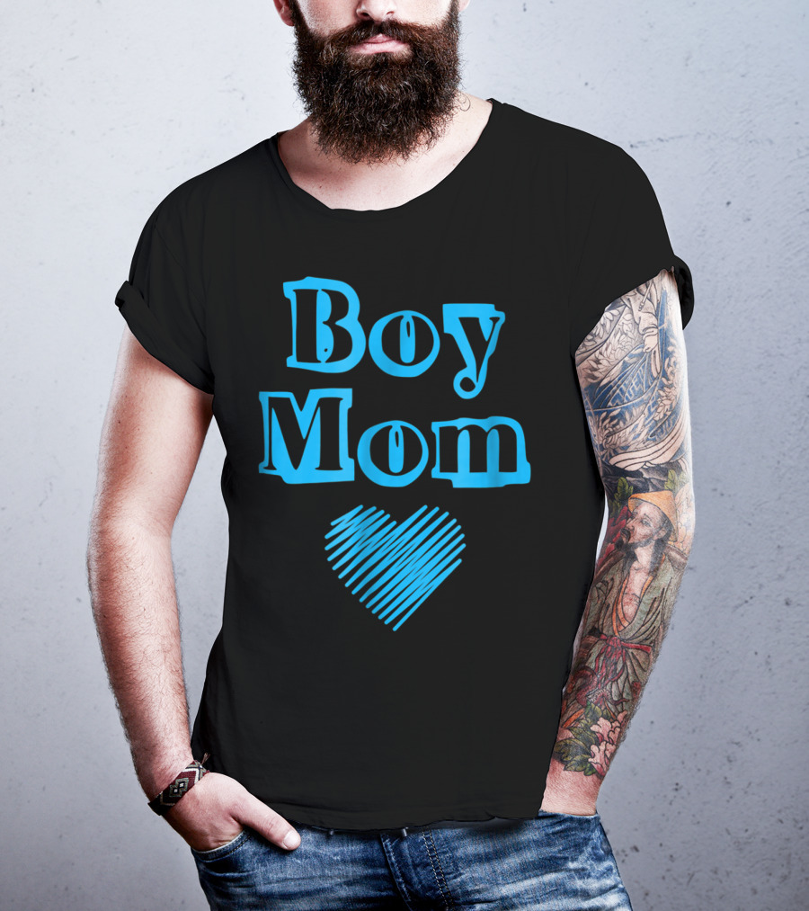 Boy Mom Heart Perfect New Mom Of Boys T-Shirt