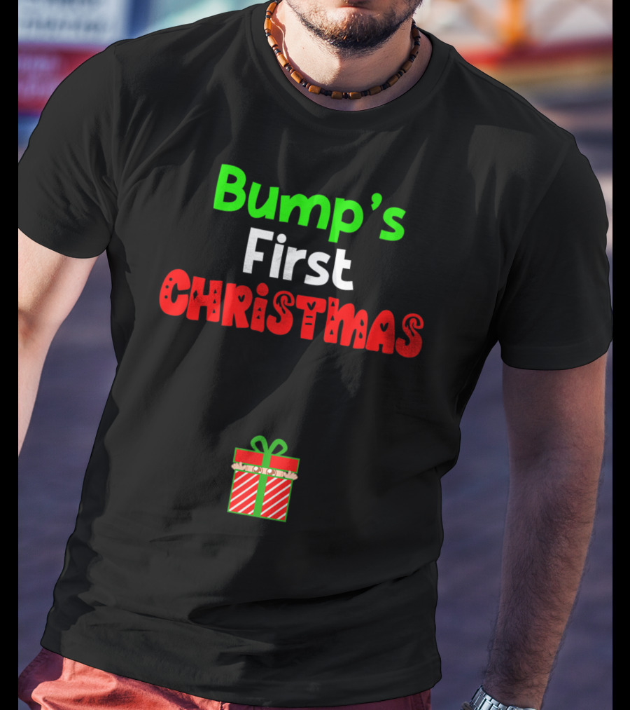 Bump's First Christmas Pregnant Expecting Gift T-Shirt