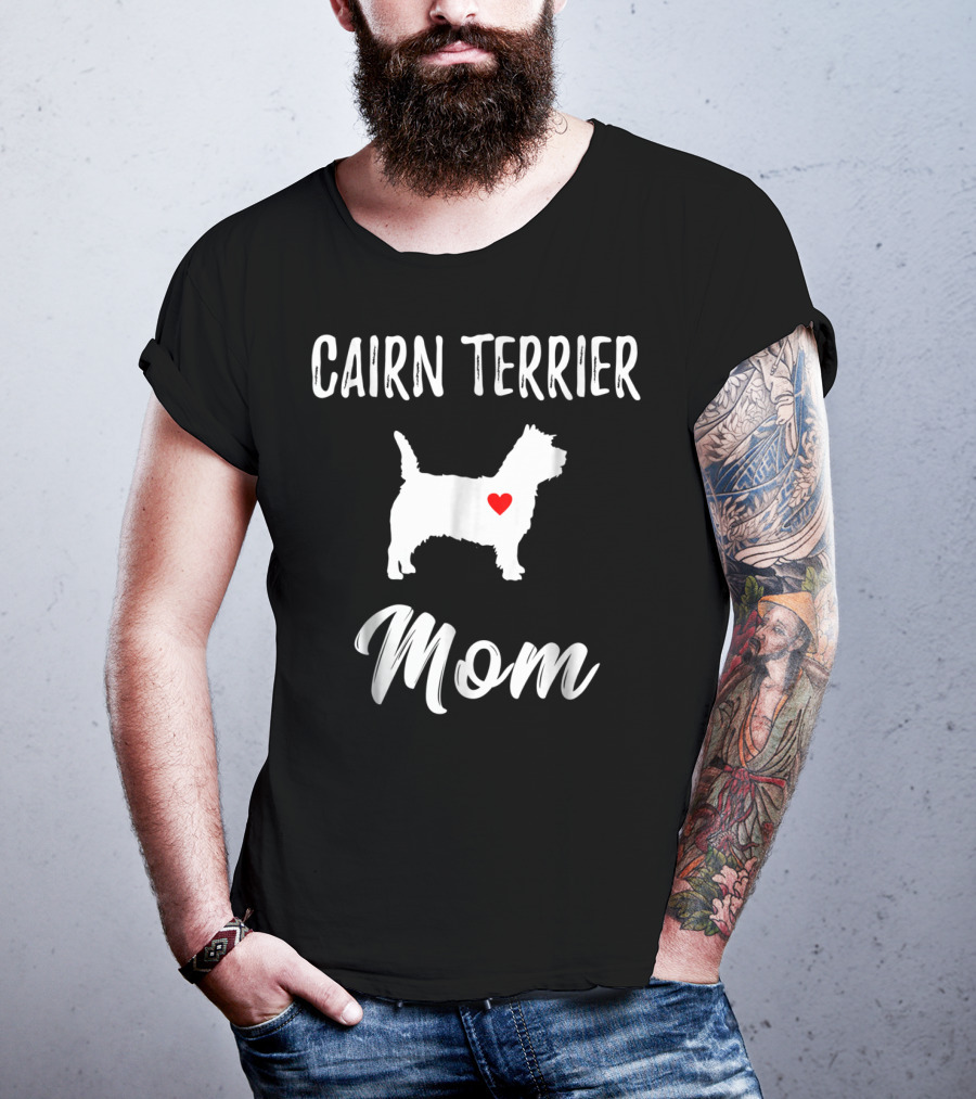 Cairn Terrier Dog Mom Owner Lover Heart T-Shirt