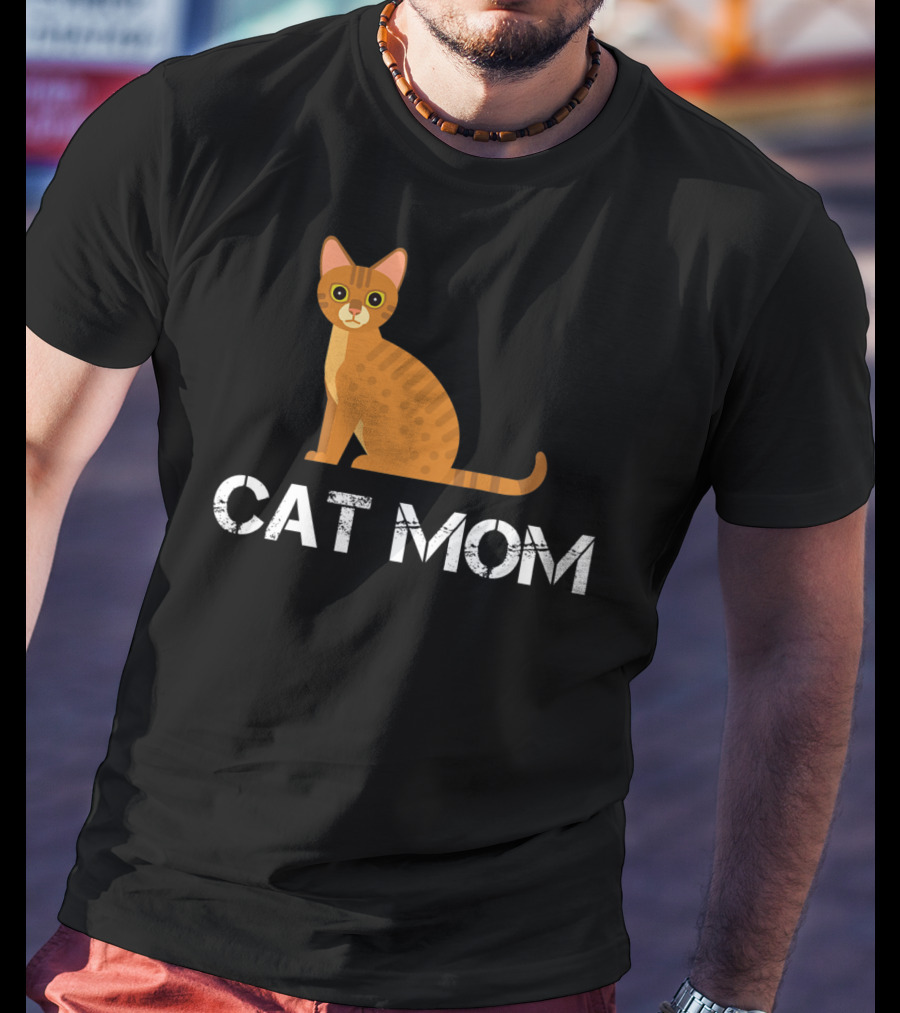 Cat Mom Cat Owner Cartoon Cat T-Shirt