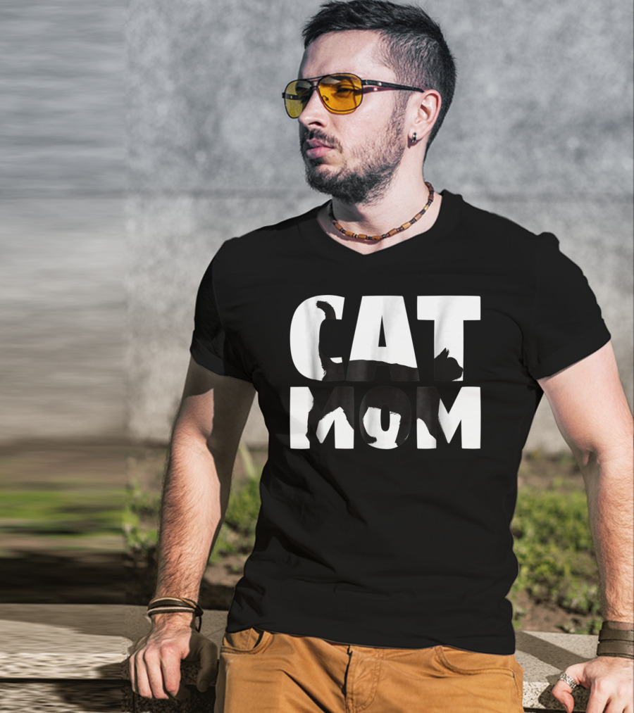 Cat Mom Cat Lover For Mother With Cat T-Shirt