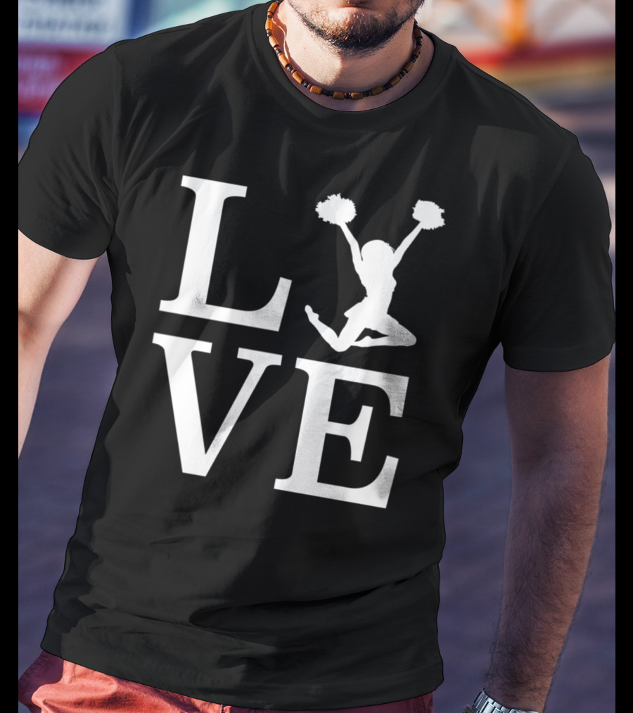 Cheerleading Love Cheer Mom Coach Cheerleader Enthusiast T-Shirt