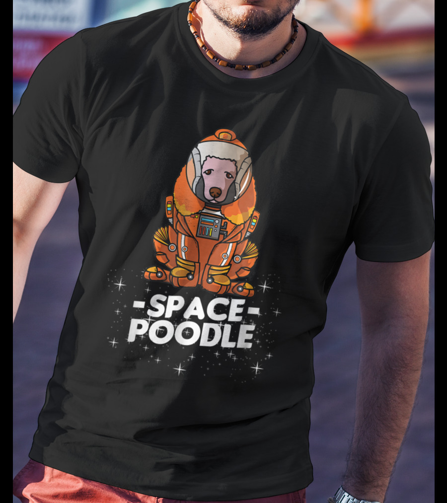 Space Poodle Suit Christmas Dog Owner T-Shirt