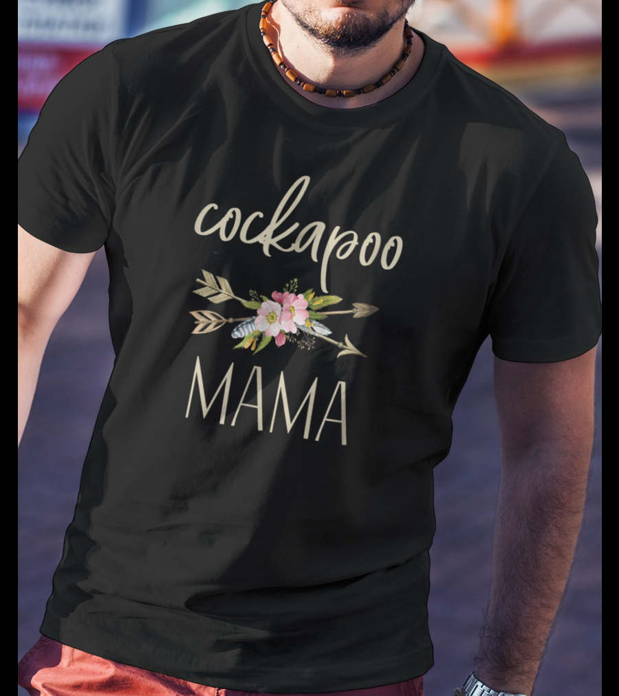 Cockapoo Mama Floral Arrow T-Shirt