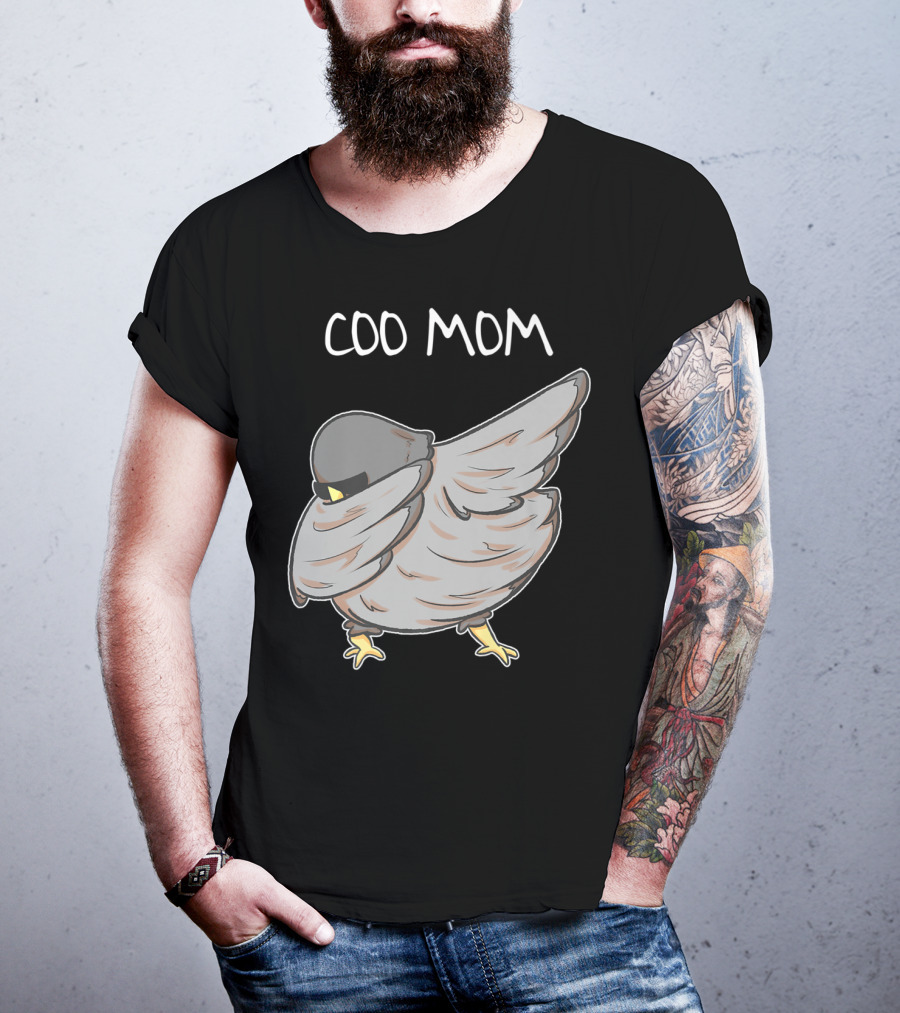 Coo Mom Pigeon Funny Cool Bird Pun Dabbing T-Shirt