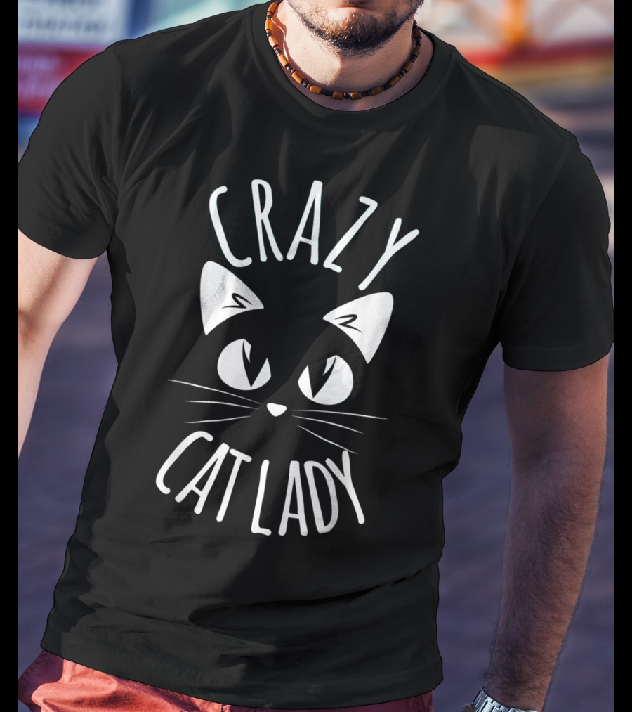 CRAZY CAT LADY Funny Fur Cats T-Shirt