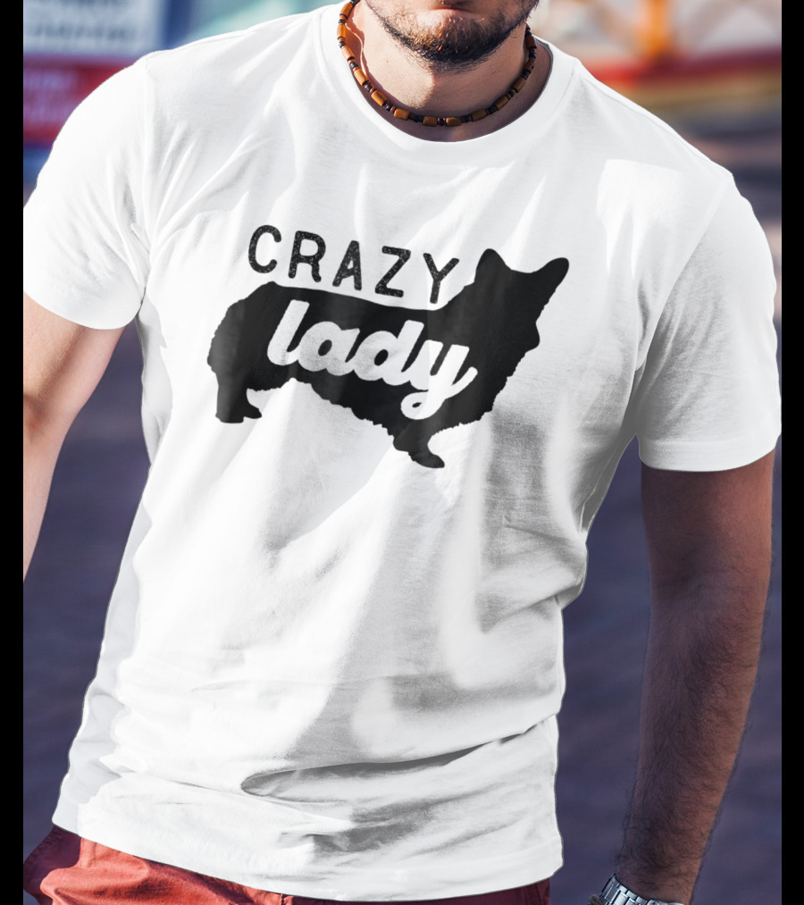 Crazy Corgi Lady Dog Mom Mama Corgi Lover T-Shirt