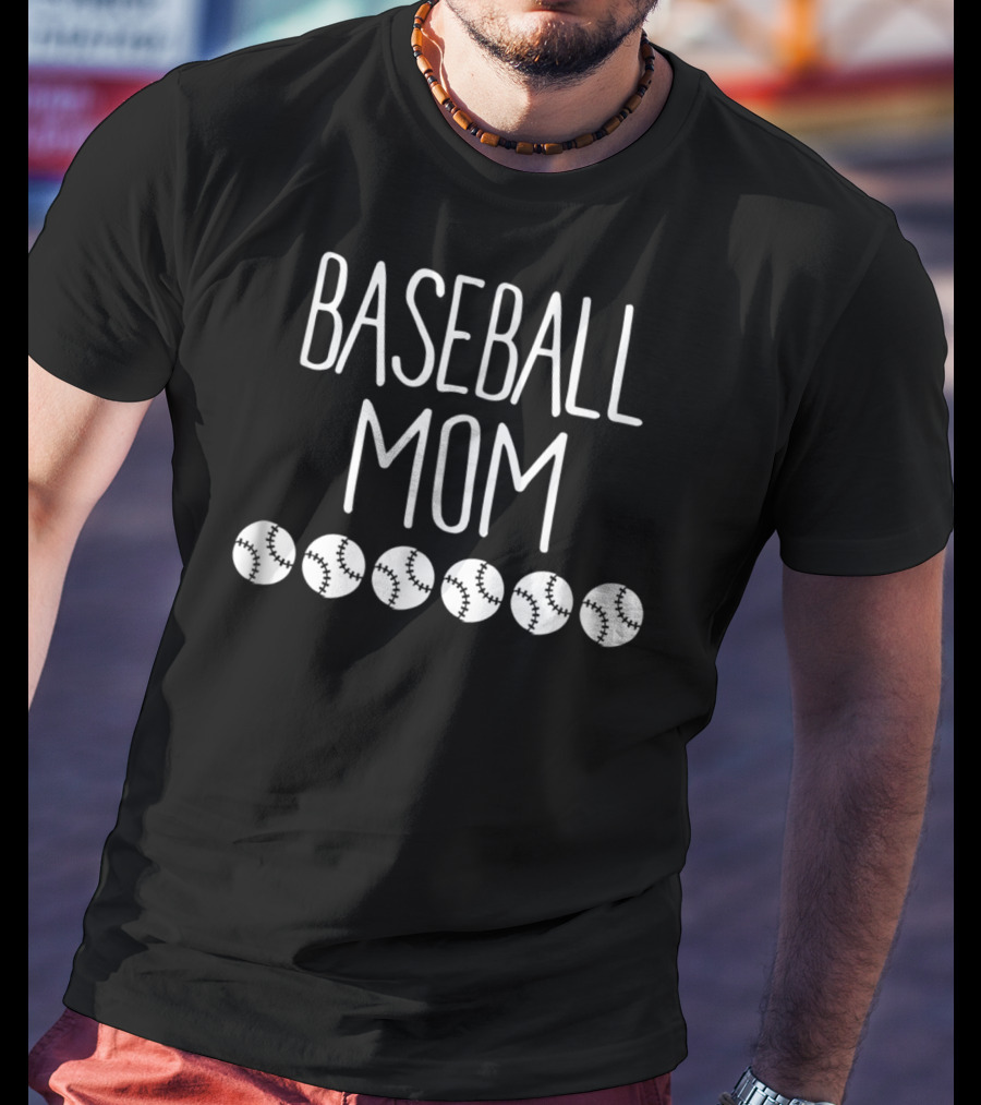 Baseball Mom Sports Cute Baseballs T-Shirt