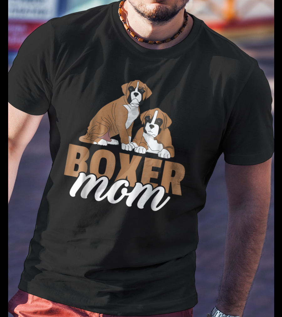 Boxer Dog Lovers Cute Boxer Mom T-Shirt