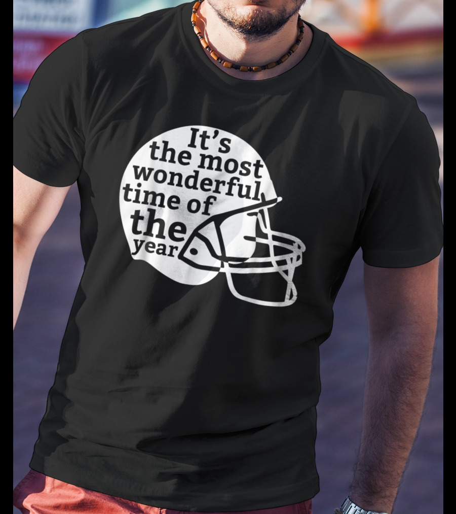 It's The Most Wonderful Time Of The Year Football Helmet T-Shirt