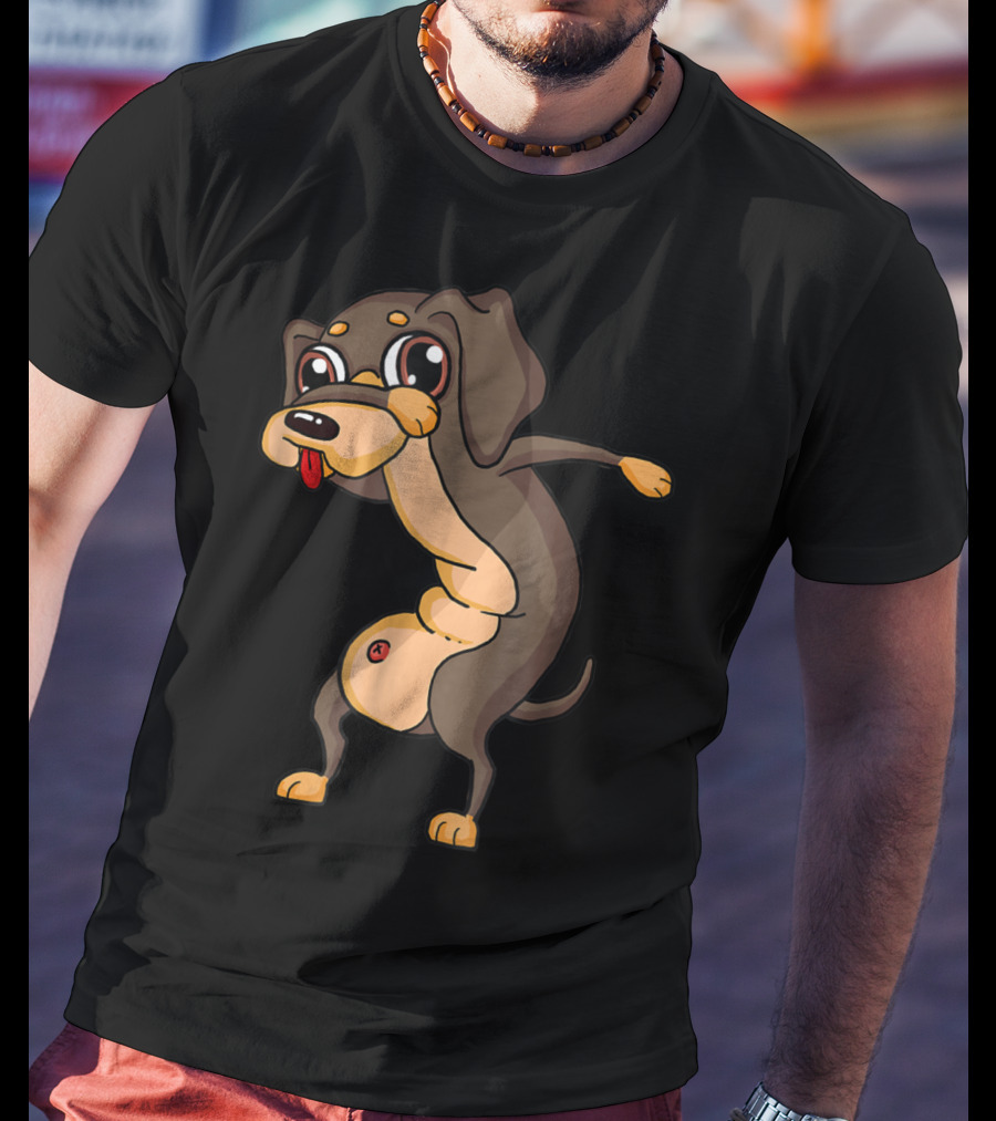 Dabbing Dachshund Doxie Dog Funny31 T-Shirt