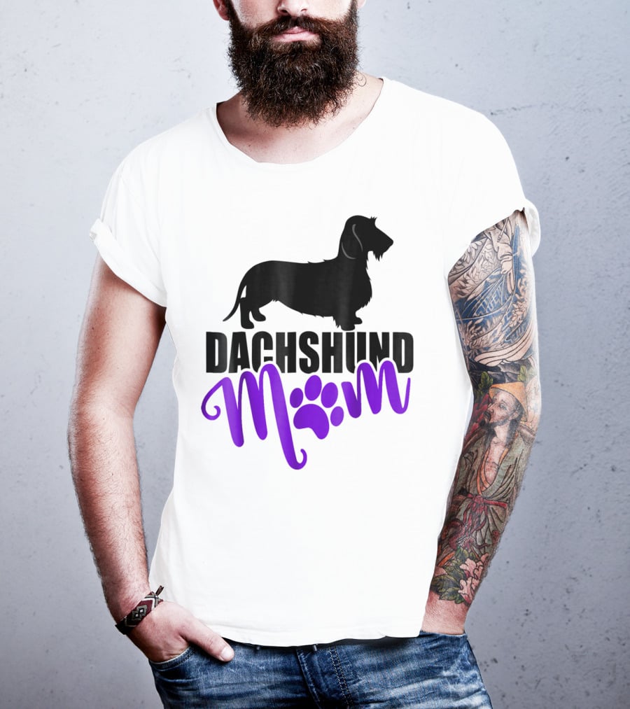 Dachshund Mom Wirehair Paw T-Shirt